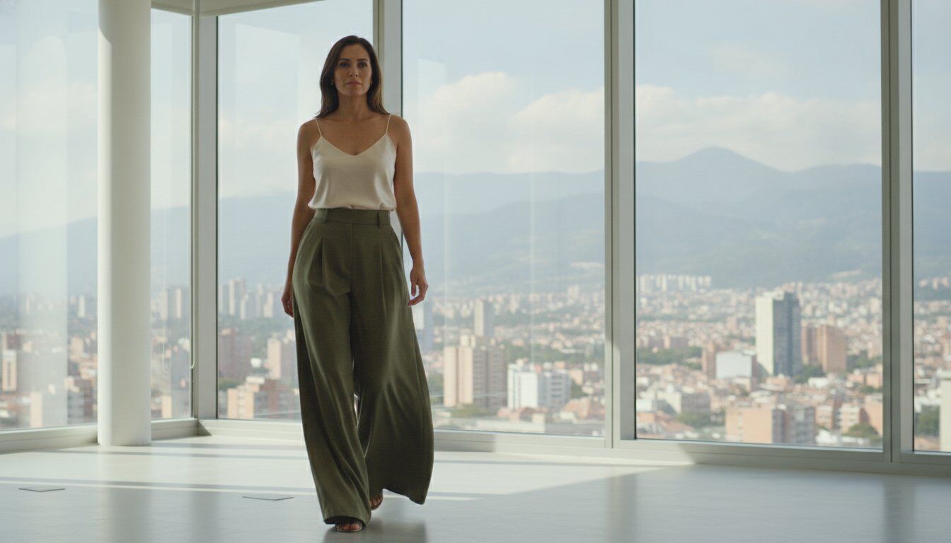 Outfits con pantalones anchos para la oficina: Elegancia y comodidad en 2026