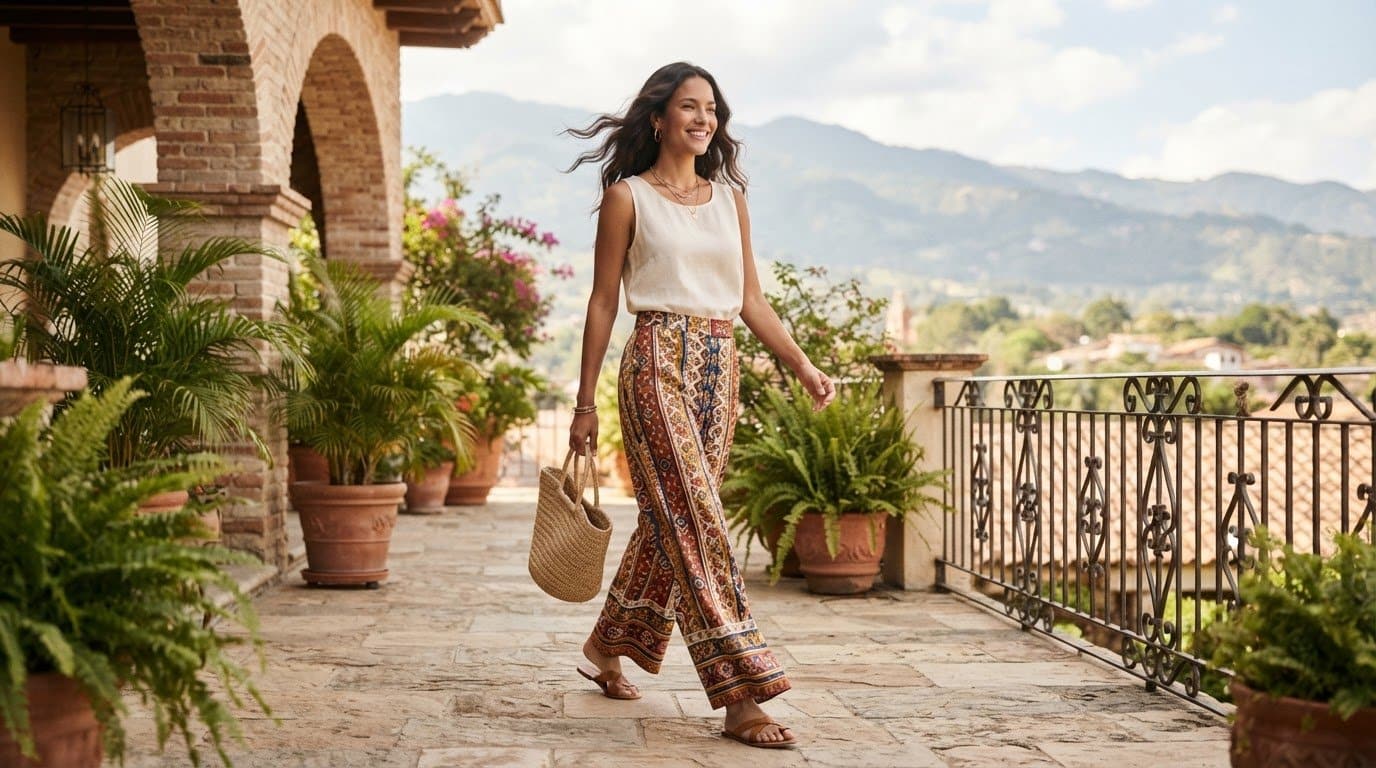 Pantalones estampados para un look bohemio: guía para combinarlos con armonía